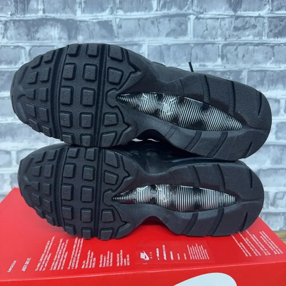 Nike Air Max 95 OG Big Bubble Triple Black Patent IB6397-001 Womens Size 7 New
